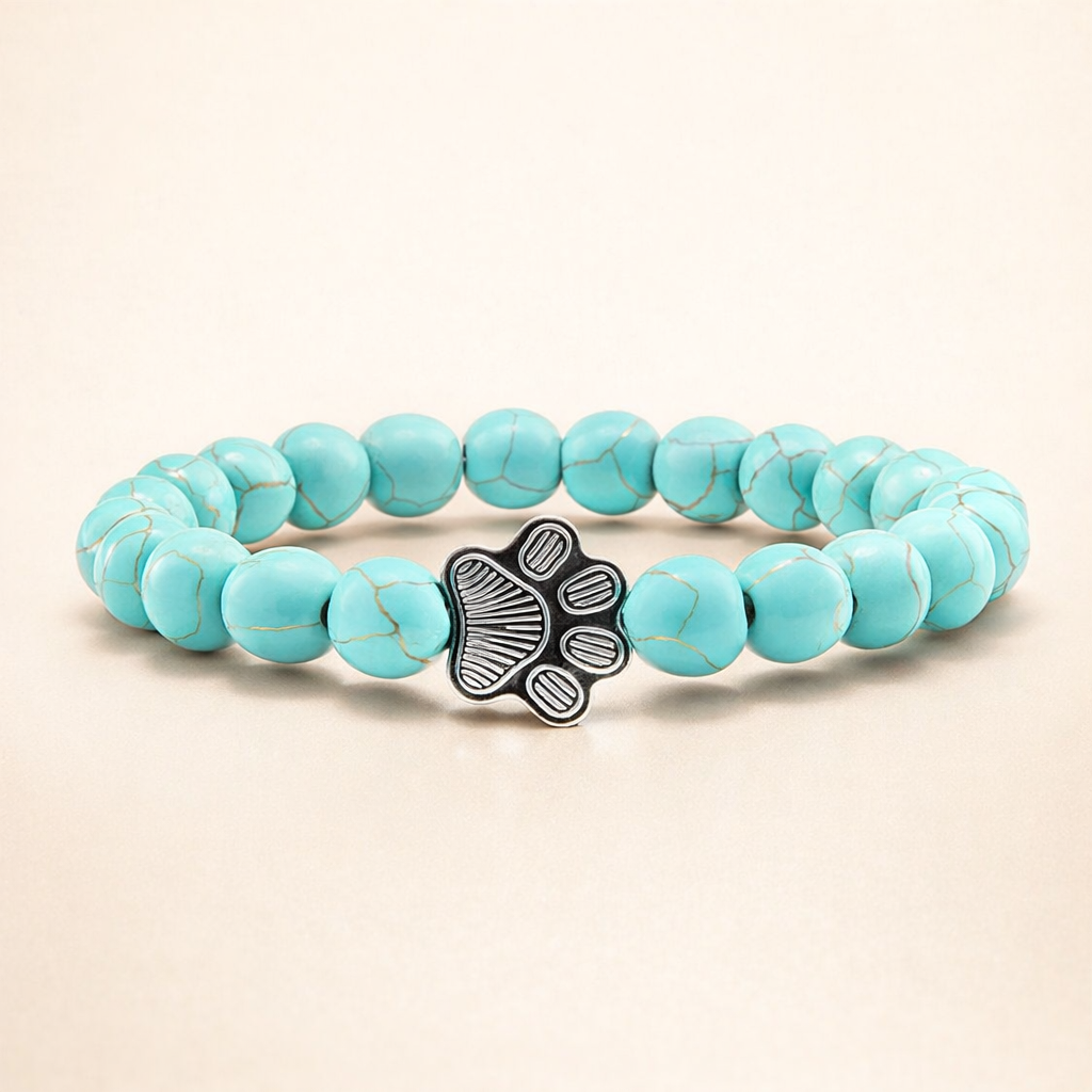 Knotted Paw Bracelet – Natural Stone Design