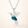 Hummingbird Sparkle Necklace with Zirconia