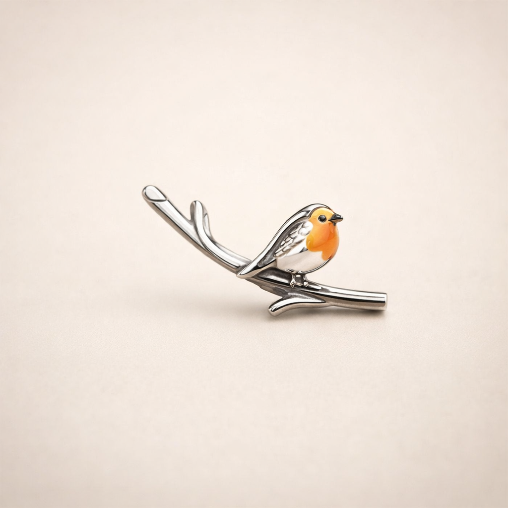 Vintage Birdie Silver Earrings.