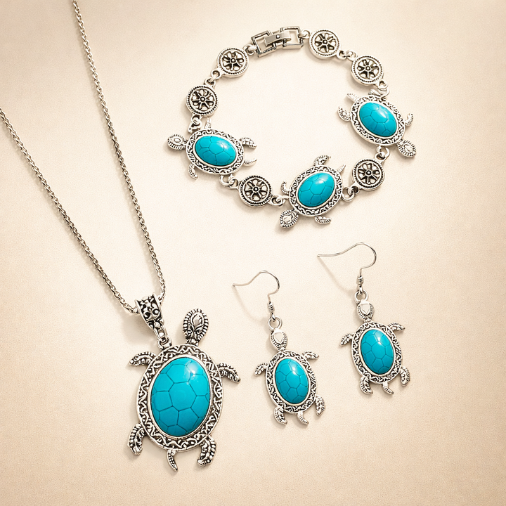 Turquoise Turtle Jewellery Set