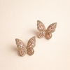 Vintage Clear Butterfly Earrings