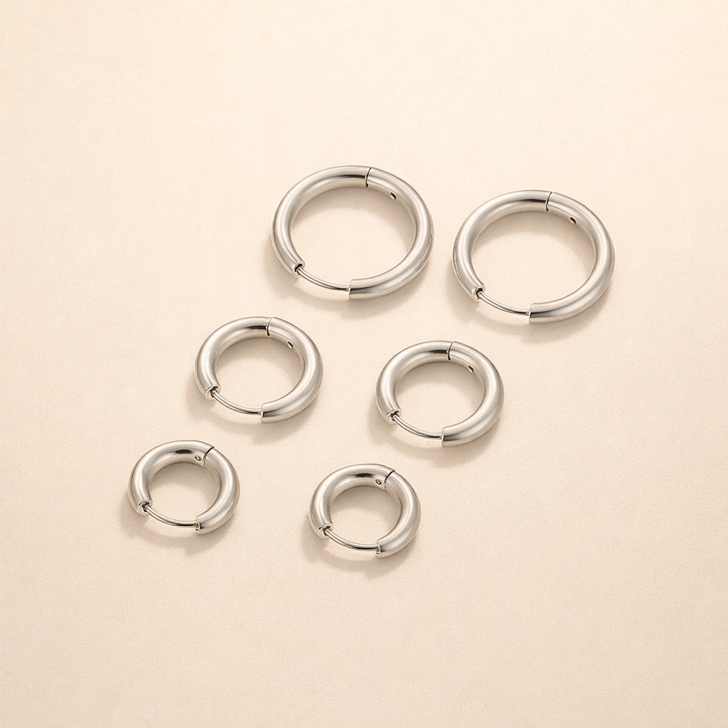 Silver Trio Mini Hoop Set