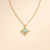 Vintage Blue Opal Pendant Necklace