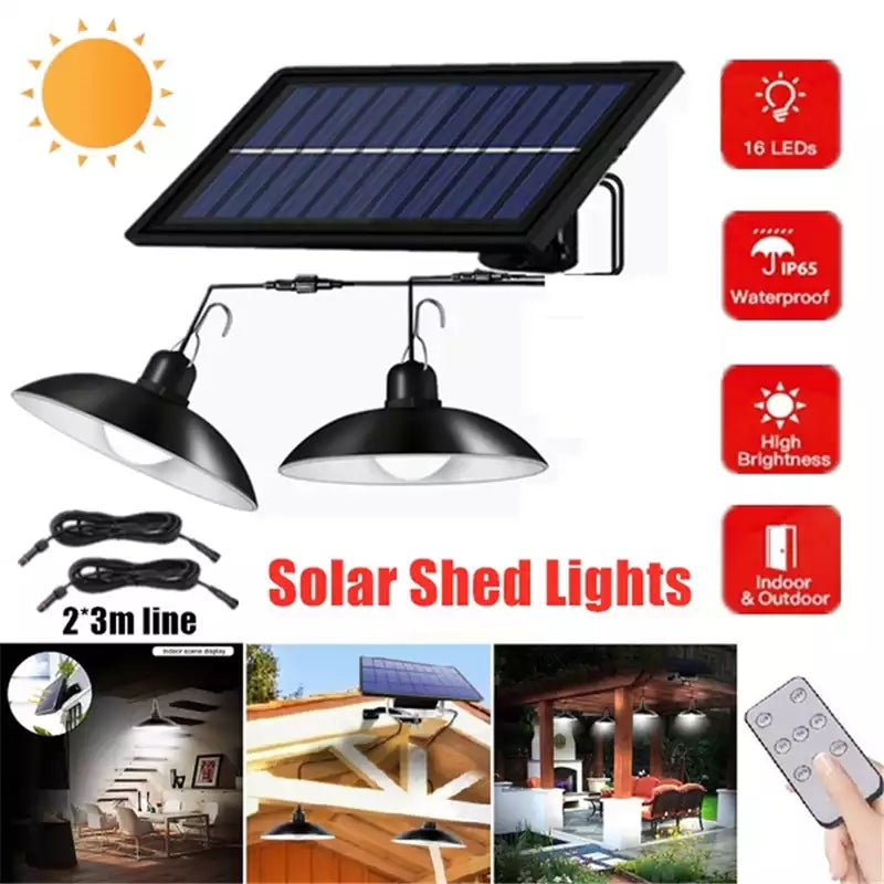 TwinRay Wireless Solar LED Lamp Set with Remote Control