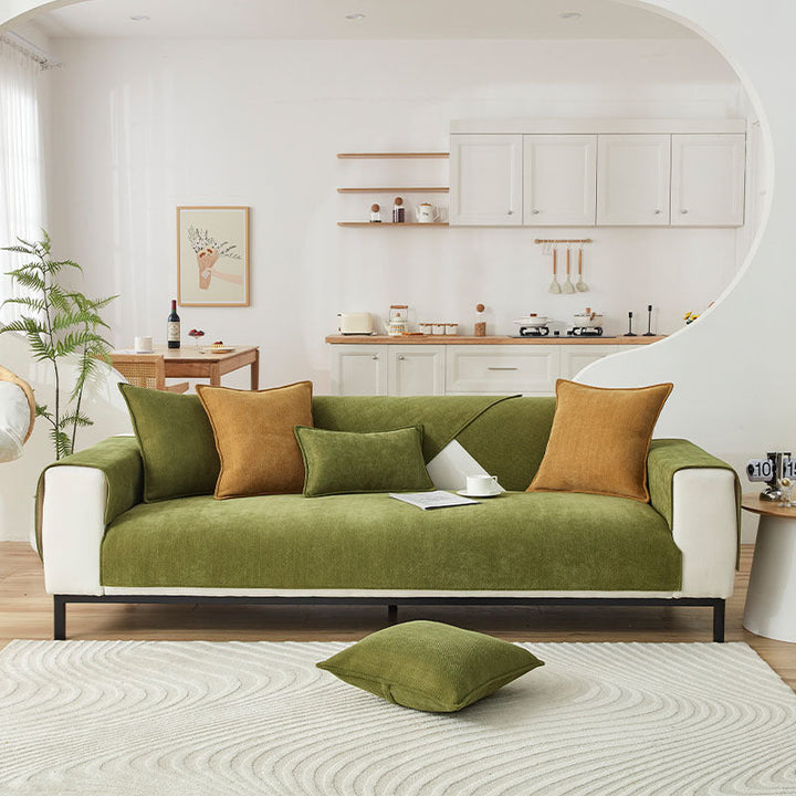 AestheticCover™ | Chenille Sofa Cover with Herringbone Pattern