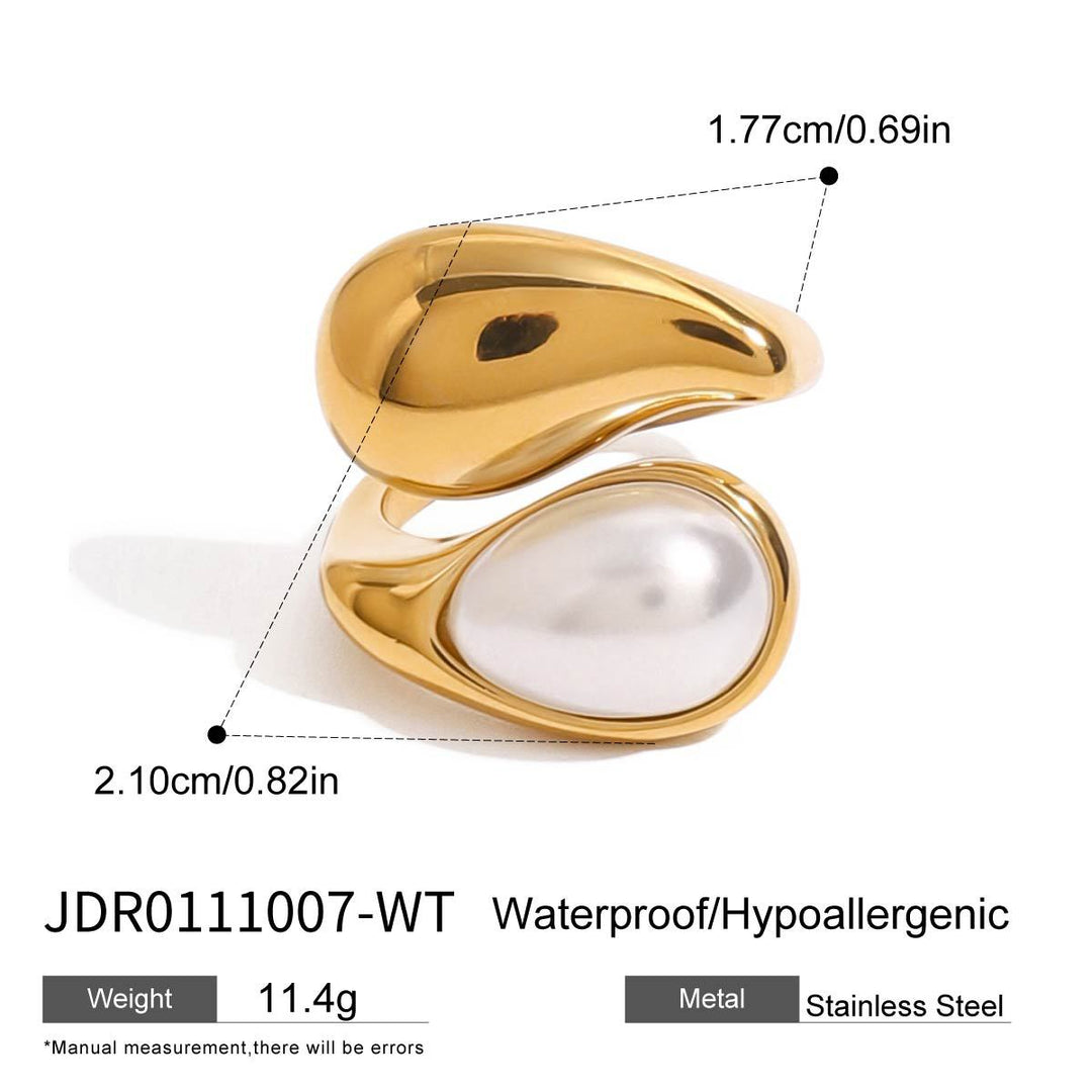 Mara Amber Pearl Ring