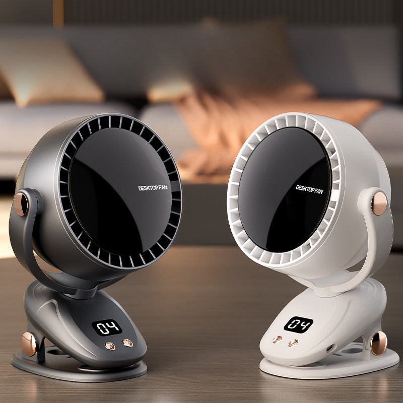 Bladeless Portable Fan with Digital Display – Quiet and Rechargeable for Indoor and Outdoor Use