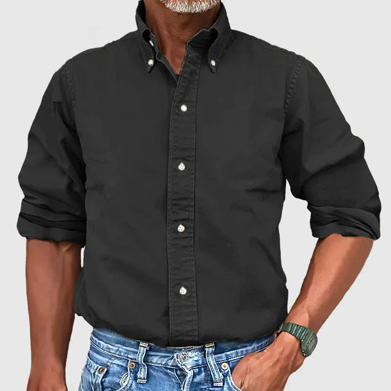 Timeless Classic Men’s Long-Sleeved Shirt – Comfort and Versatility