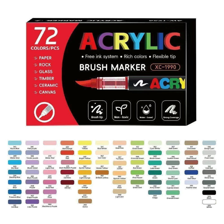 Direct-liquid Acrylic Soft-tip Black Rod Opaque Layerable Coloring Pen