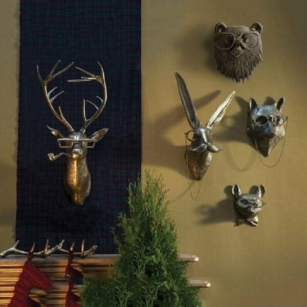 Verspielte Wanddekoration mit Tierkopf - WallCritters