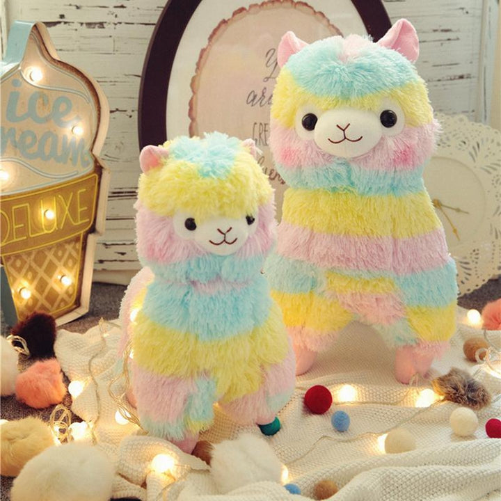 Soft Rainbow Alpaca Plush Toy for Babies and Children