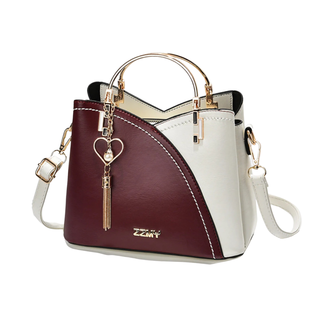 Vintage Patchwork PU Leather Handbag for Women