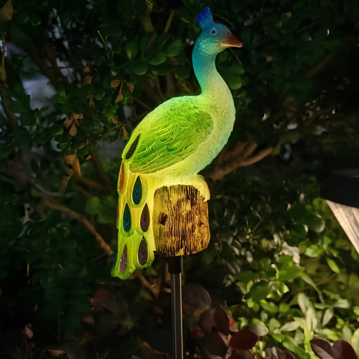 Resin Solar-powered Peacock Landscape Lamp