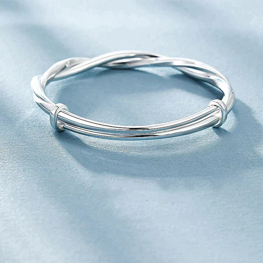 Twisted Silver Bracelet – Carrie
