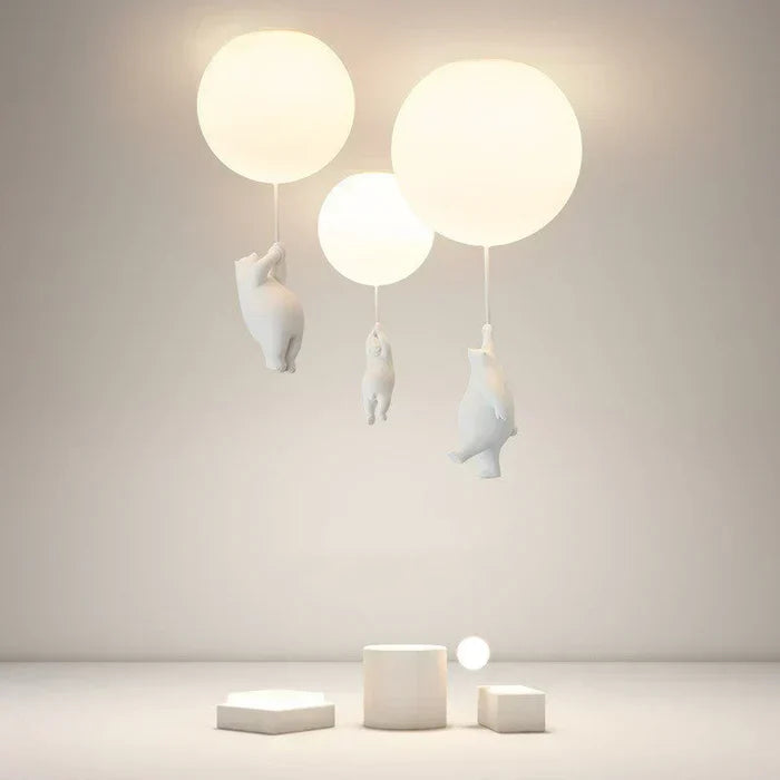 Kids' Ceiling Lamp with Bear and Ball | CloudBear
