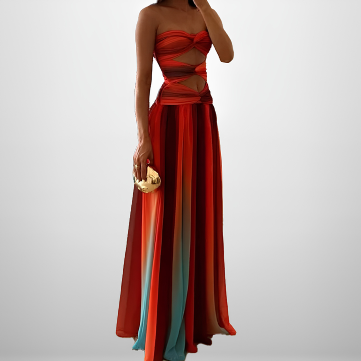 Seamless Pleated Sleeveless High Waisted Dress