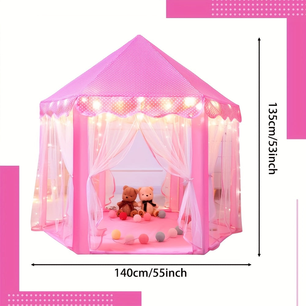 Princess Play Tent with Starlight Illumination – Perfect for Indoor or Outdoor Play