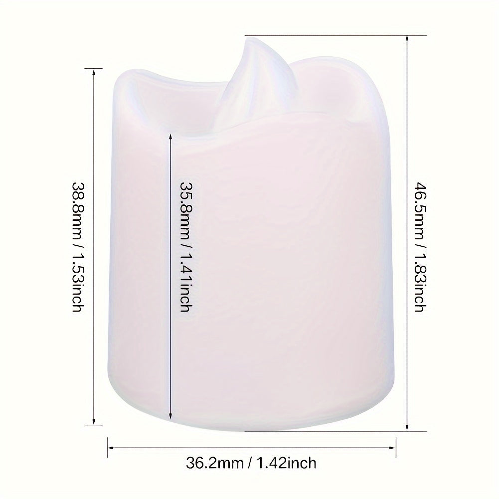 Battery-Operated Flameless LED Candles – 24–96 Pieces