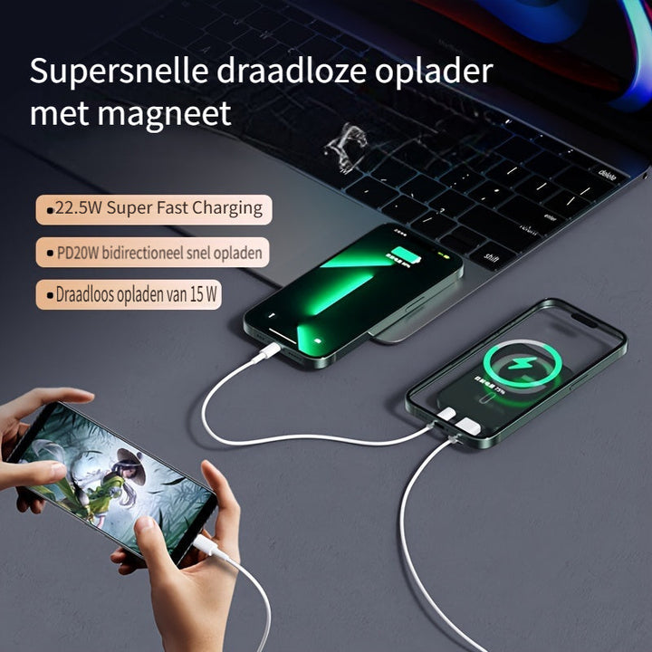 Magnetic Power Bank – Ultra-Slim with Super-Fast Wireless Charging