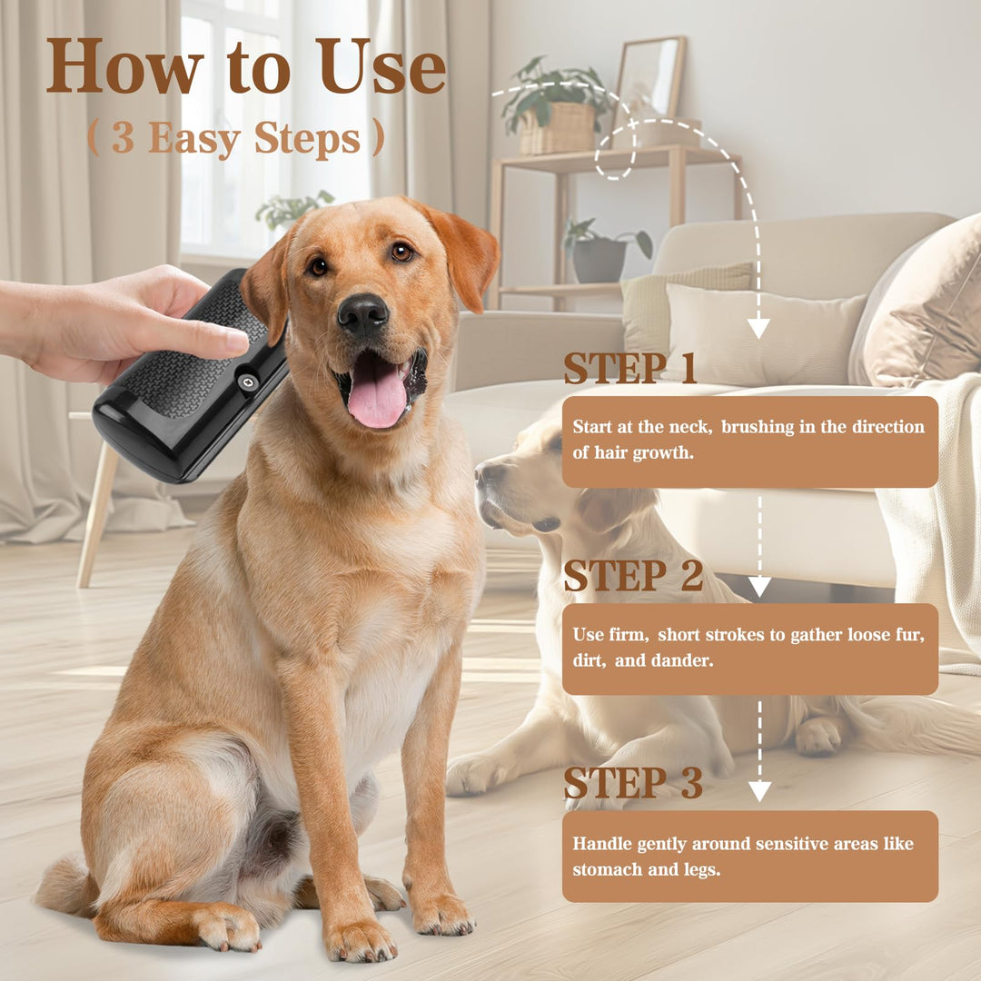 Dog Brush For Shedding, Deshedding Undercoat Brush For Cats &amp; Rabbits  Ergonomic Grooming Tool, Painlessly Removes Loose &amp; Matted Fur For Short Medium Long Haired Pets