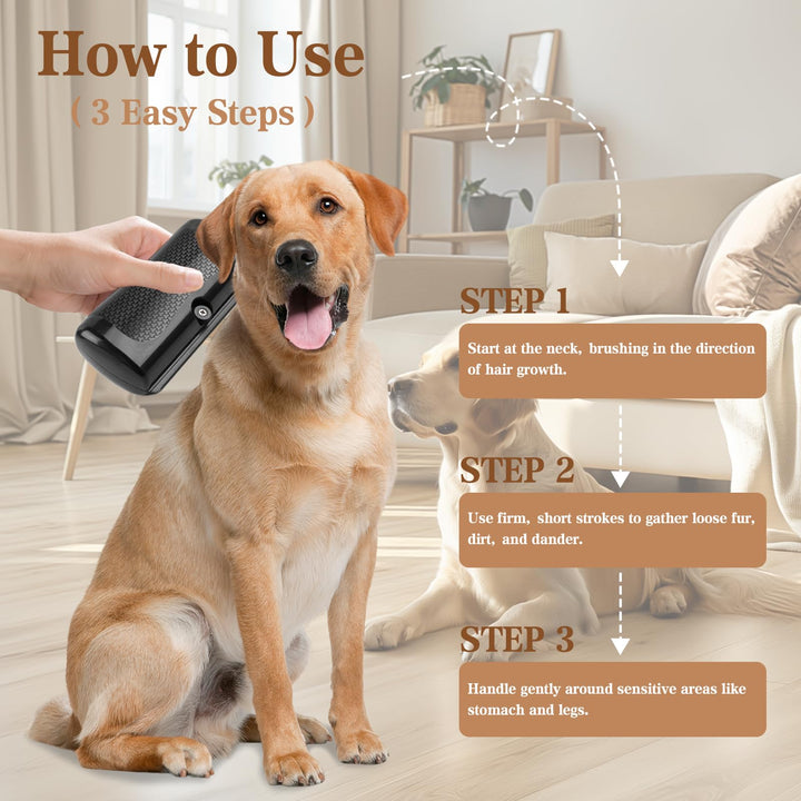 Dog Brush For Shedding, Deshedding Undercoat Brush For Cats &amp; Rabbits  Ergonomic Grooming Tool, Painlessly Removes Loose &amp; Matted Fur For Short Medium Long Haired Pets