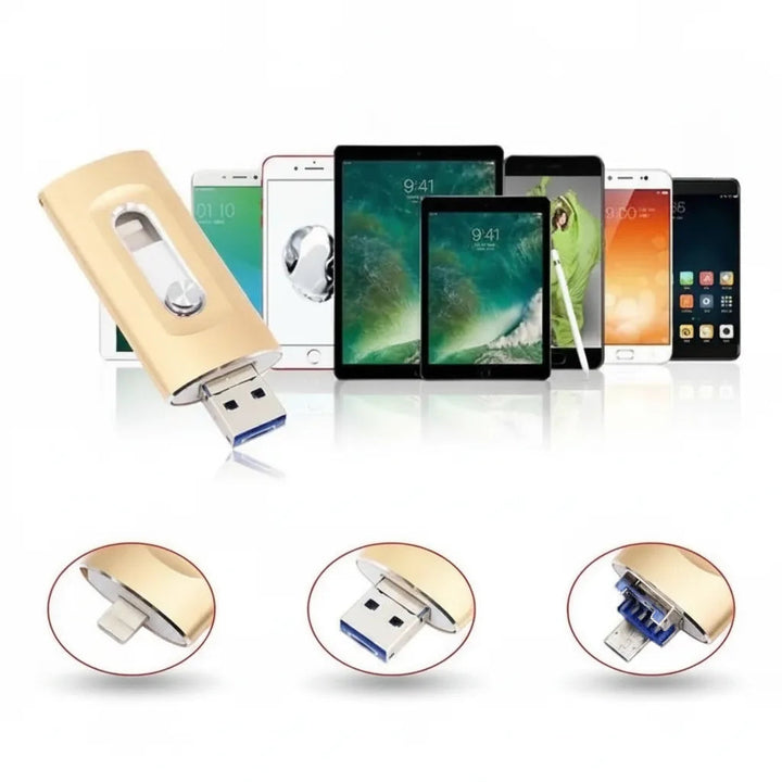 USB-Stick iPhone 256GB – Foto-Stick 3-in-1 für Smartphone und Computer