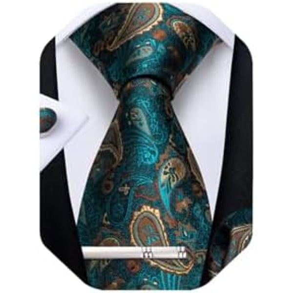 Men's paisley tie set – elegant accessories for weddings & events