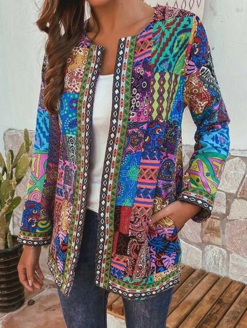 Retro-Inspired Knitted Cardigan for women