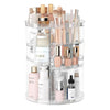 Rotating Makeup Storage Tower with Customizable Layers