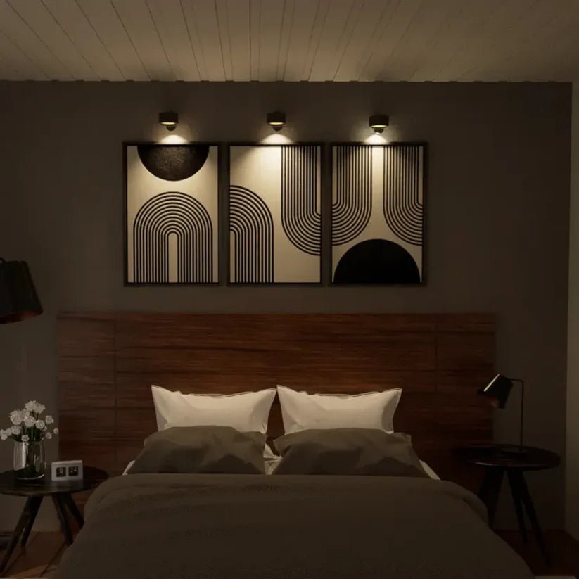 Cordless LED Wall Light with 360° Rotation, Touch Dimming, 3 Light Colours and USB-C Battery