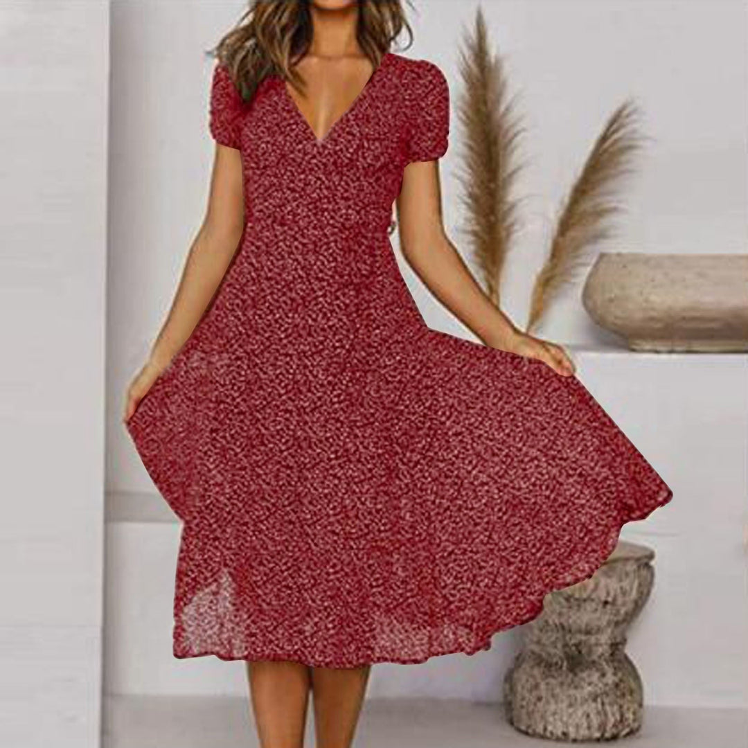 Summer A-Line Dress with Floral Print – Effortless Style for Warm Days