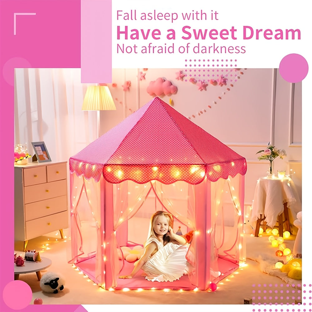 Princess Play Tent with Starlight Illumination – Perfect for Indoor or Outdoor Play