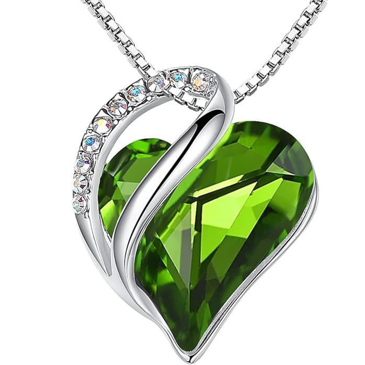 Geometric Heart Of The Ocean Crystal Necklace