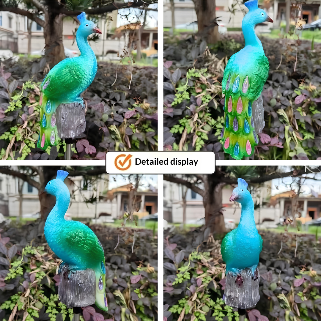 Resin Solar-powered Peacock Landscape Lamp