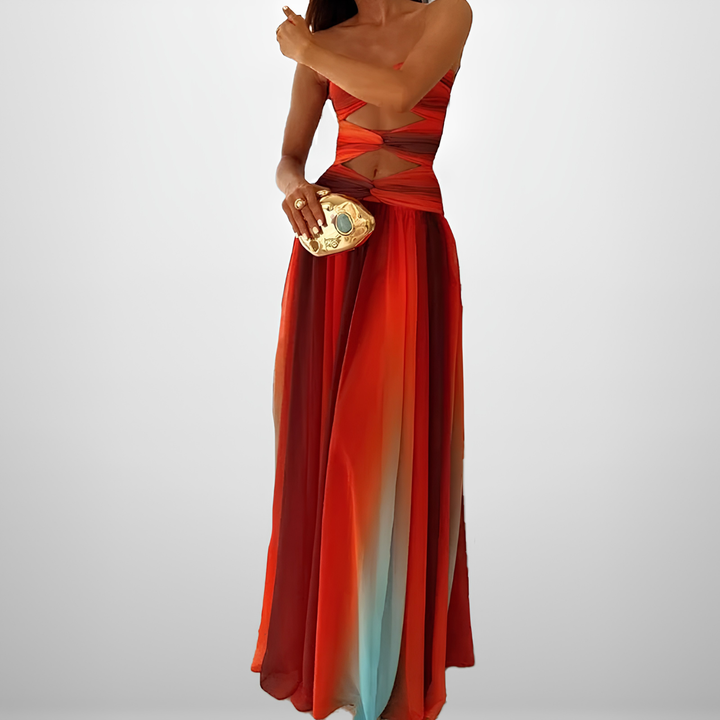 Seamless Pleated Sleeveless High Waisted Dress