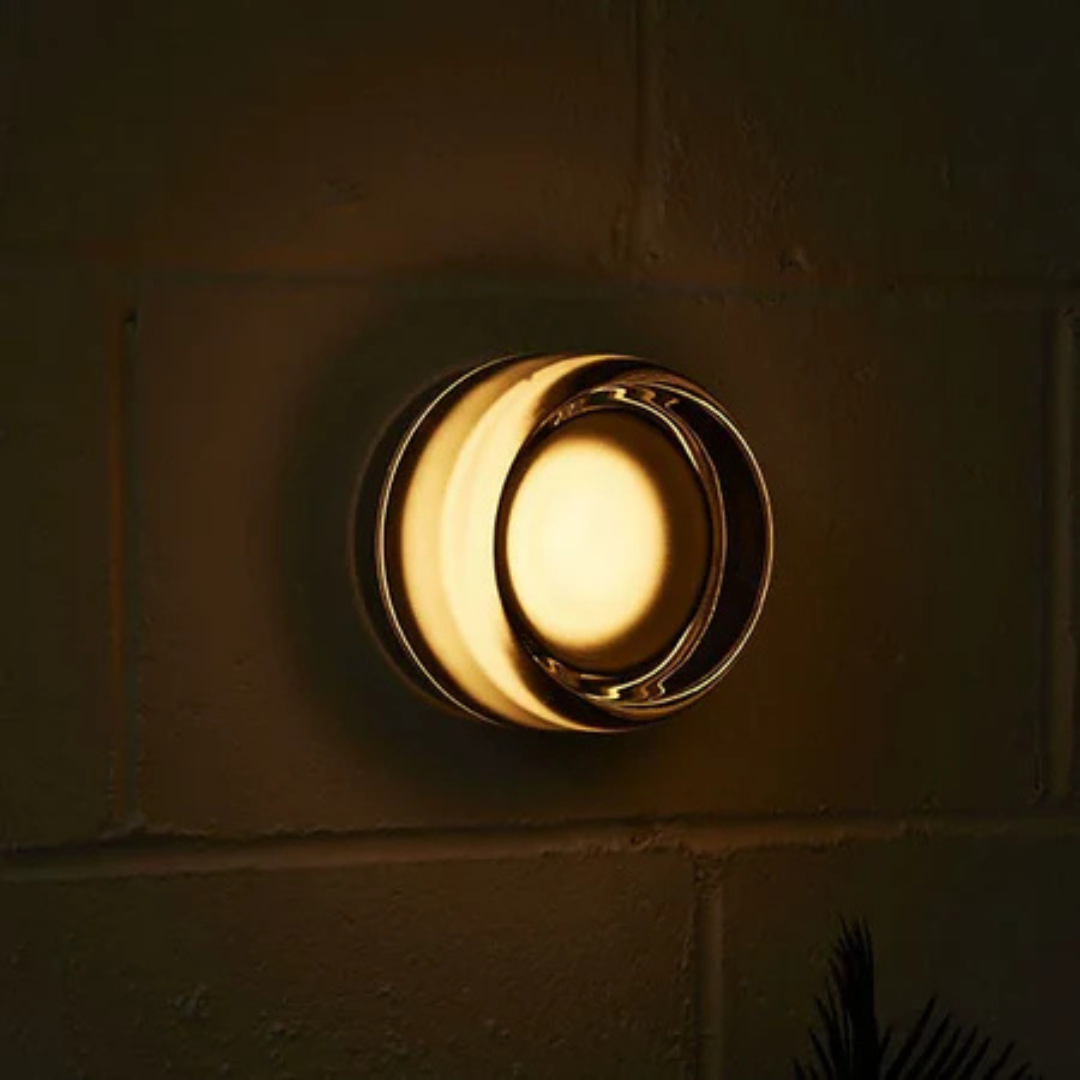 Modern Round Glass LED Wall Light, 1 Light