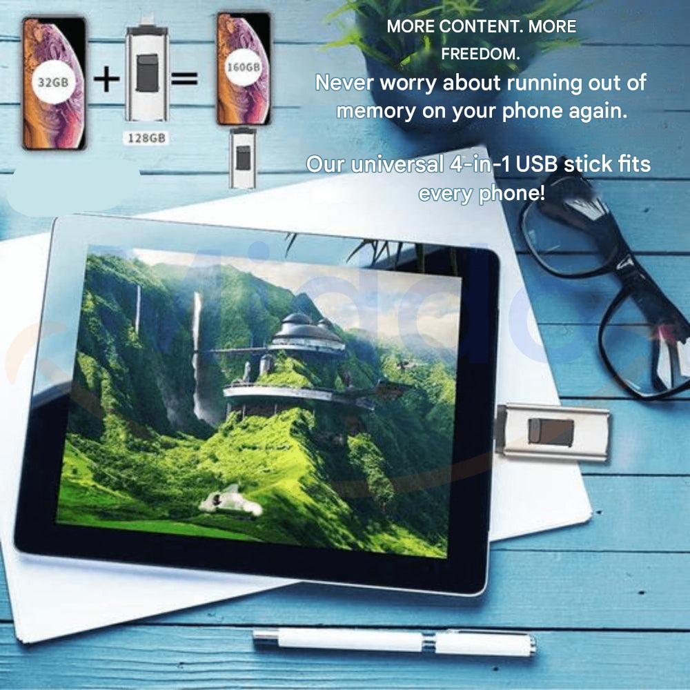 4-in-1 USB Flash Drive for Every Device - DataFlex