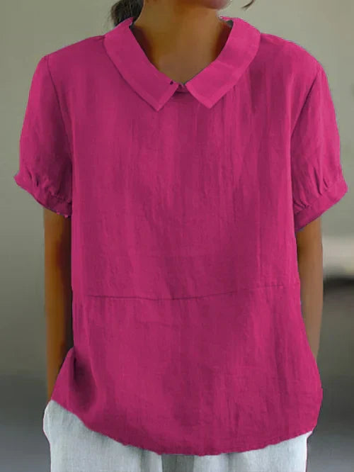 Classic Solid Color Top Natural Comfort with Effortless Style