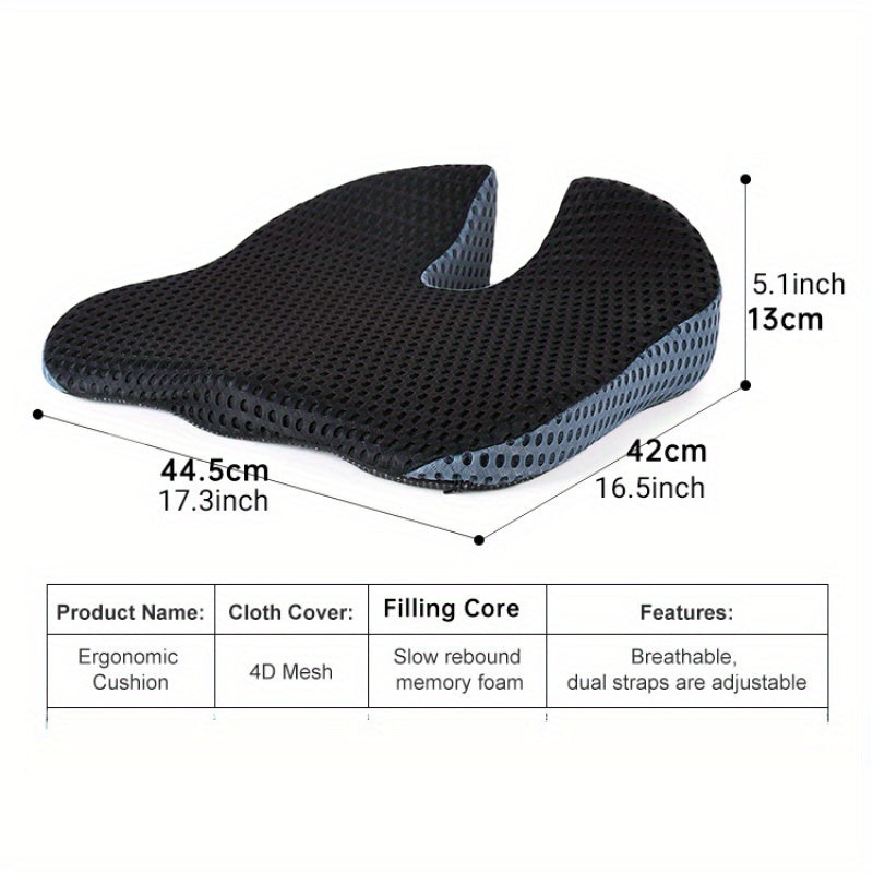 Triangular Ergonomic Car Cushion – Memory Foam Support