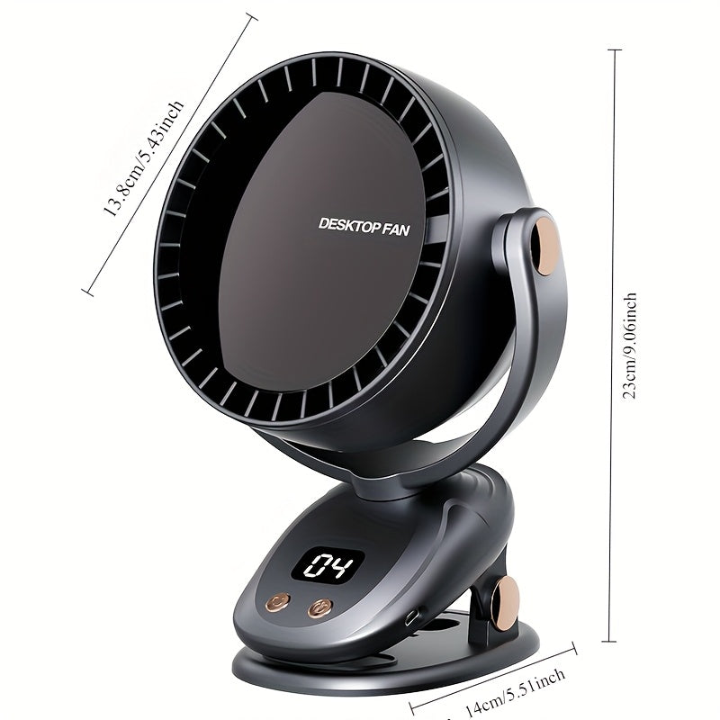 Bladeless Portable Fan with Digital Display – Quiet and Rechargeable for Indoor and Outdoor Use