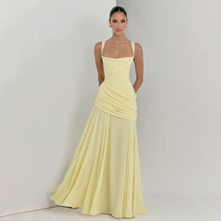 Casual Long-Sleeve Slim-Fit Minimalist Slip Long Slim-Fit Solid Color Sheath Dress