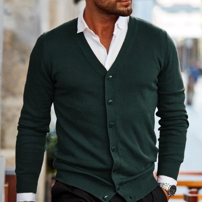 Button-Up Cardigan for Men