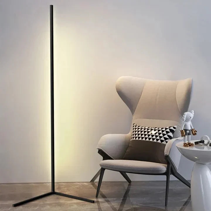 Dimmable LED Corner Floor Lamp with Remote Control