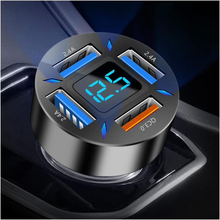 66W Super-Fast Car Charger with USB PD & QC 3.0 – Universal for 12-24V Cigarette Lighter Sockets