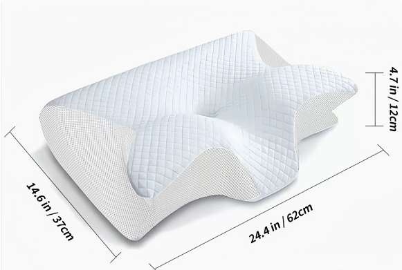 Sleep Apnoea and Snoring Relief Pillow – Ergonomic Anti-Snoring Memory Foam Pillow for Better Breathing and Deep Sleep Support