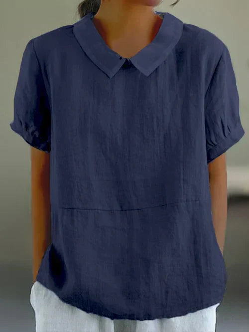 Classic Solid Color Top Natural Comfort with Effortless Style