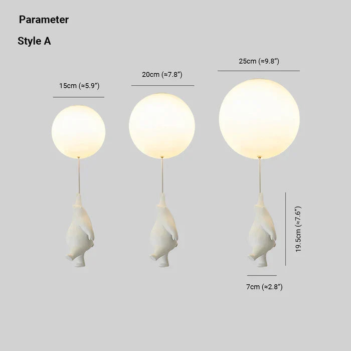 Kids' Ceiling Lamp with Bear and Ball | CloudBear
