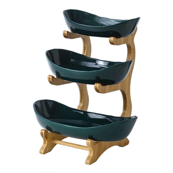 FruitTriad | Three-Tier Plastic Fruit Bowl
