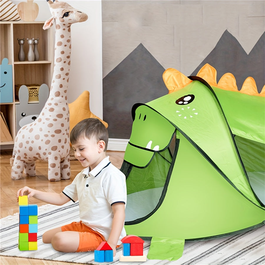 Pop-Up Play Tent Set for Kids with Dinosaurs, Sharks and Bears with UPF 50 Sun Protection – Breathable and Portable for Babies and Toddlers