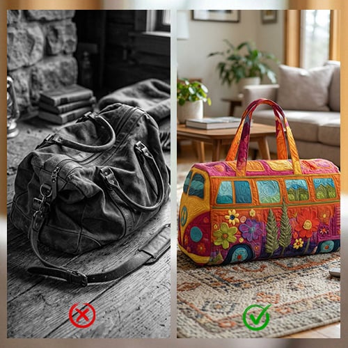 FloraVoyage – Padded Travel Bag with Floral Pattern
